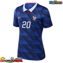 Camisa de Futebol França Desire Doue #20 Equipamento Principal Mulheres Mundo 2026 Manga Curta